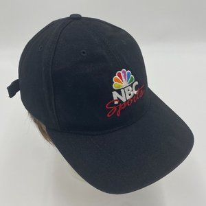 VTG NBC Sports Black Cotton Hat Snapback Cap NBC Experience Made in USA One Size